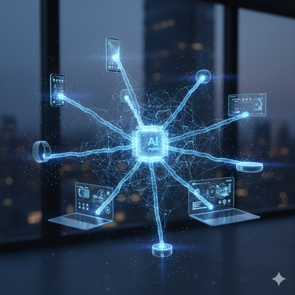 AI micro-agent connected across multiple smart devices